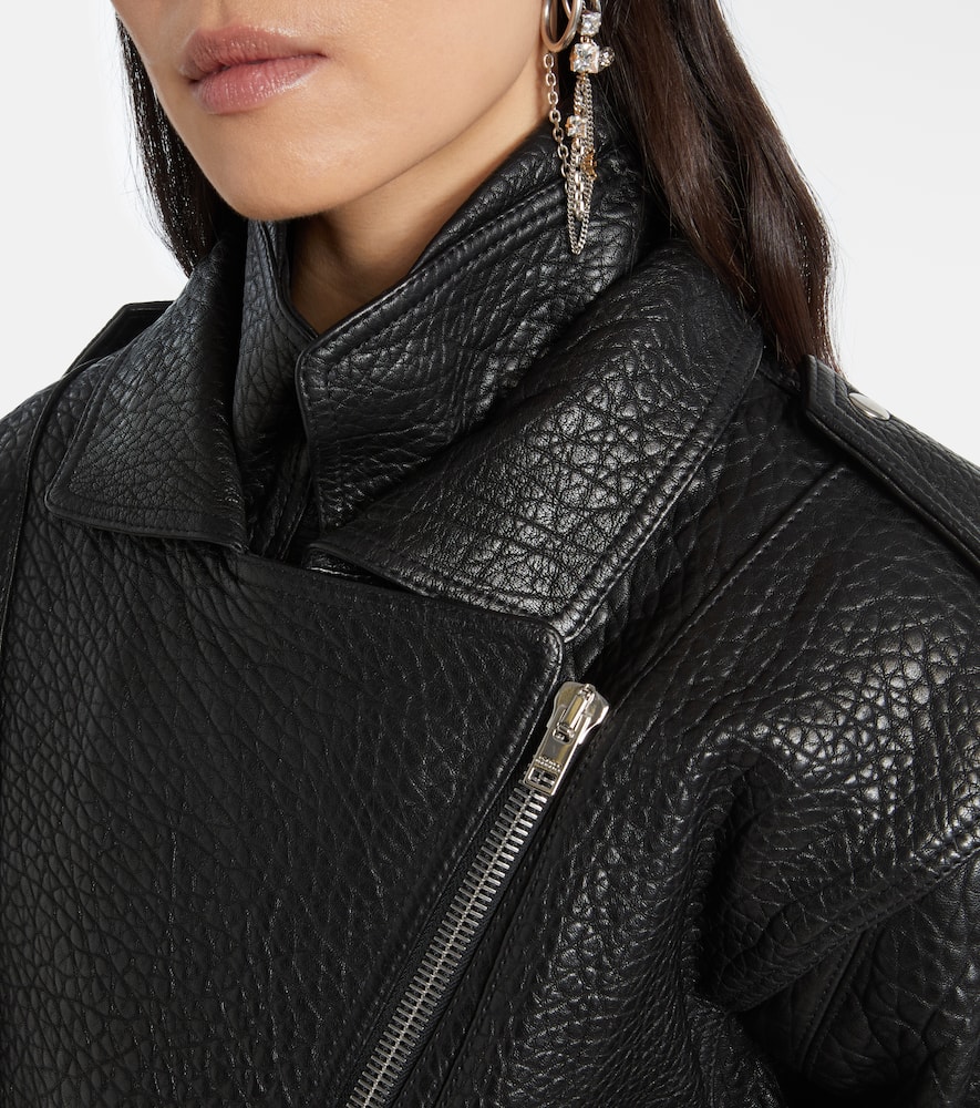 Aneli leather biker jacket
