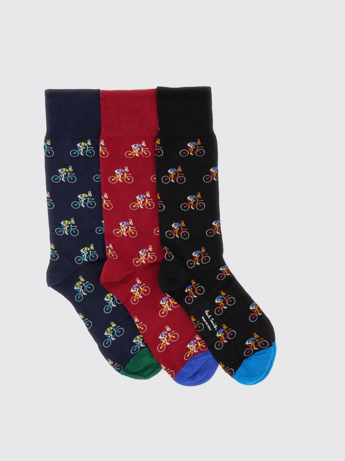 Knitted socks (pack of three) - Red