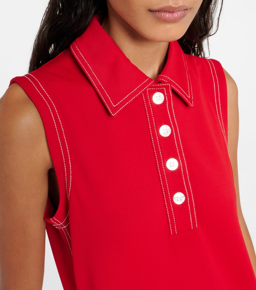 Contrast Stitch Polo minidress