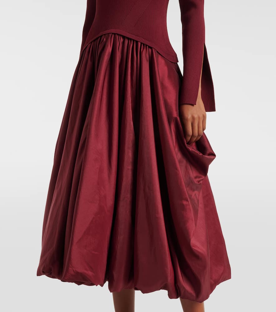 Kenlie satin and jersey midi dress