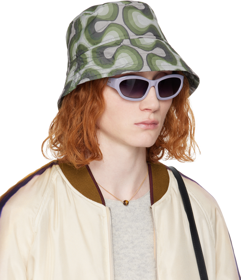 Dries Van Noten Gray & Khaki Gilly Bucket Hat