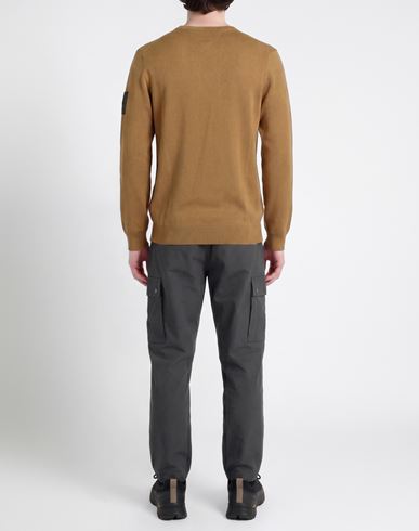 Man Sweater Khaki Size S Recycled viscose, PBT
