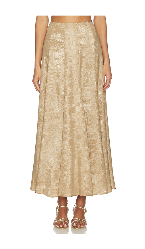 Azeeza JUPE SOREN en Metallic Gold. M. Also en L