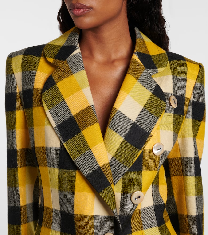 Georgia checked virgin wool blazer