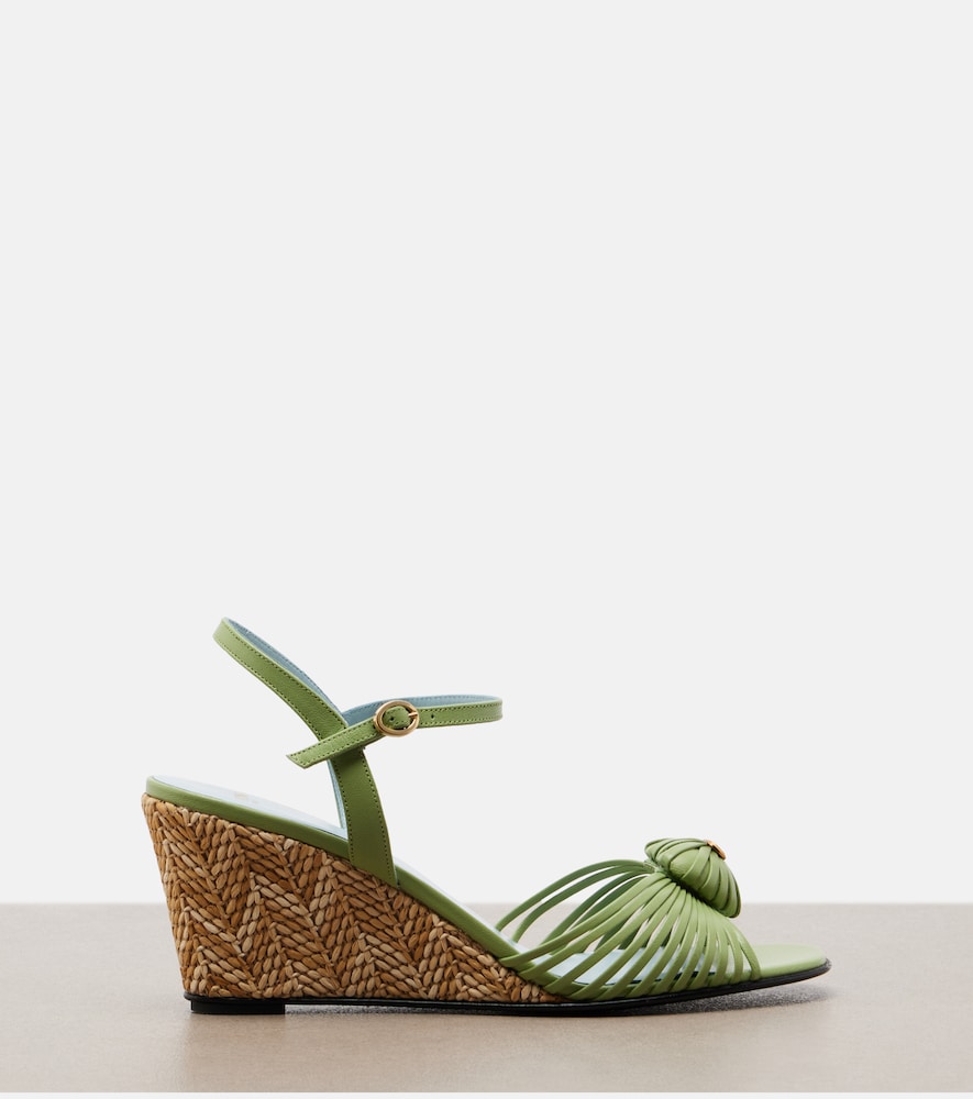 Caur Royal leather wedge sandals