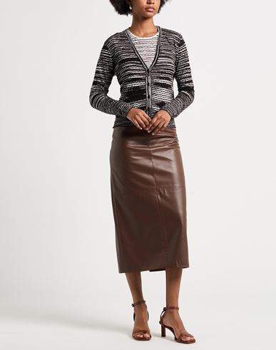 Woman Cardigan Dark brown Size 6 Viscose, Wool, Polyamide, Elastane