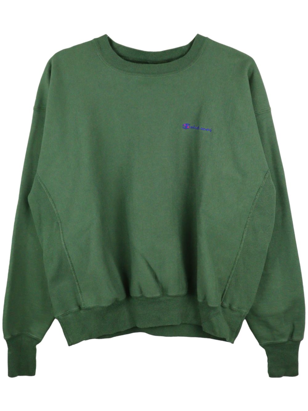 Crew-neck cotton-blend sweatshirt - Green