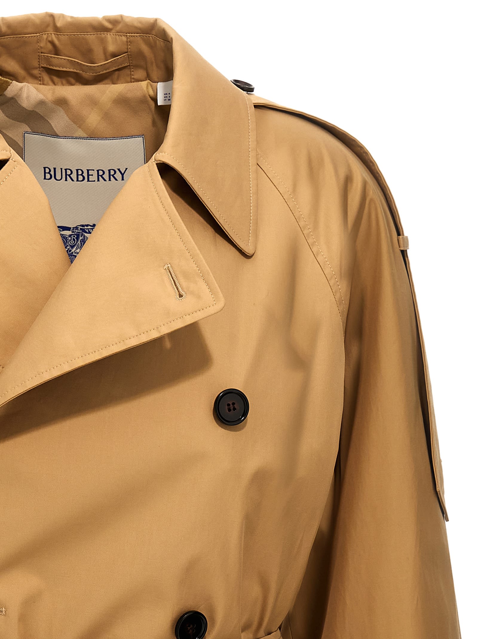Double-Breasted Short Trench Coat