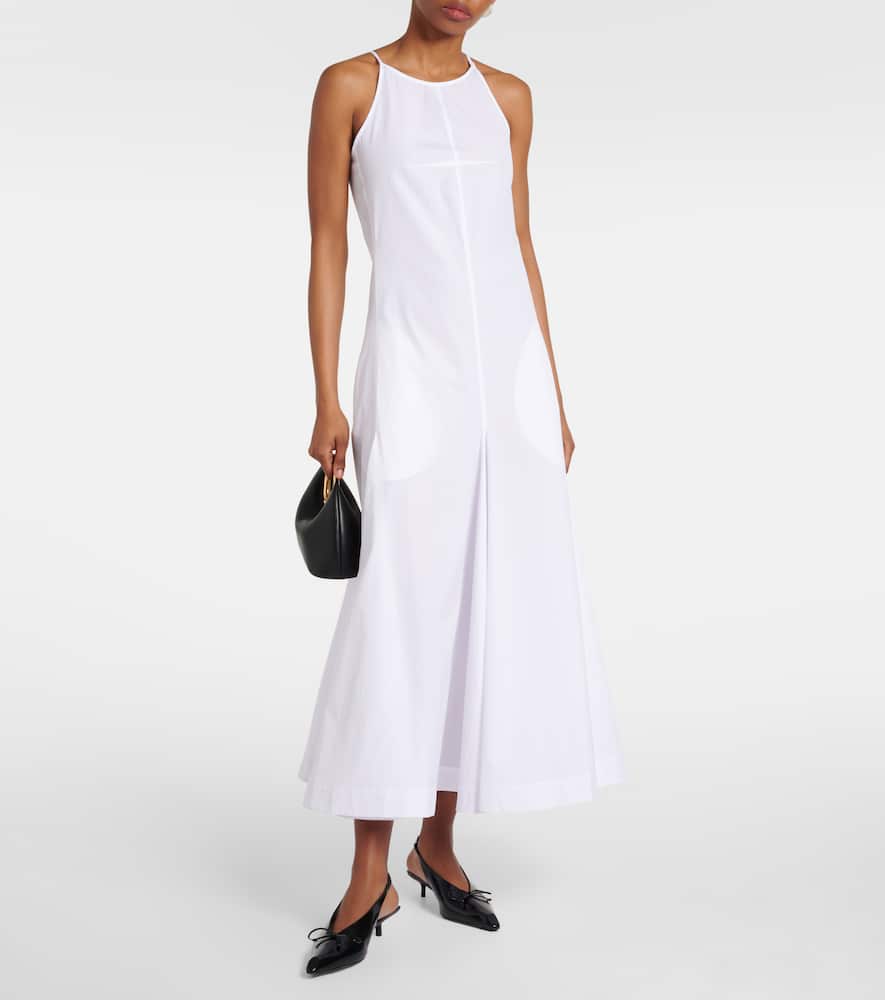 Cactus cotton poplin midi dress