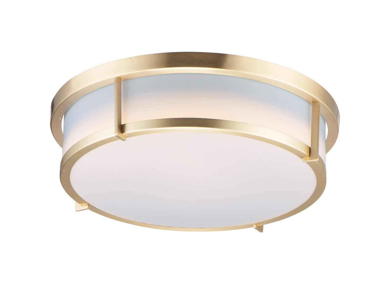 Satin Brass Two Light Flush Mount from the Rogue E26 Collection