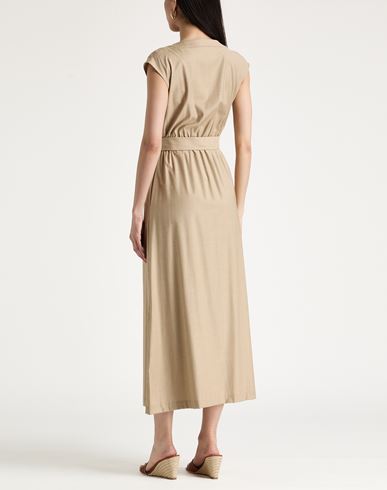 Woman Maxi dress Sand Size 2 Wool, Viscose, Elastane