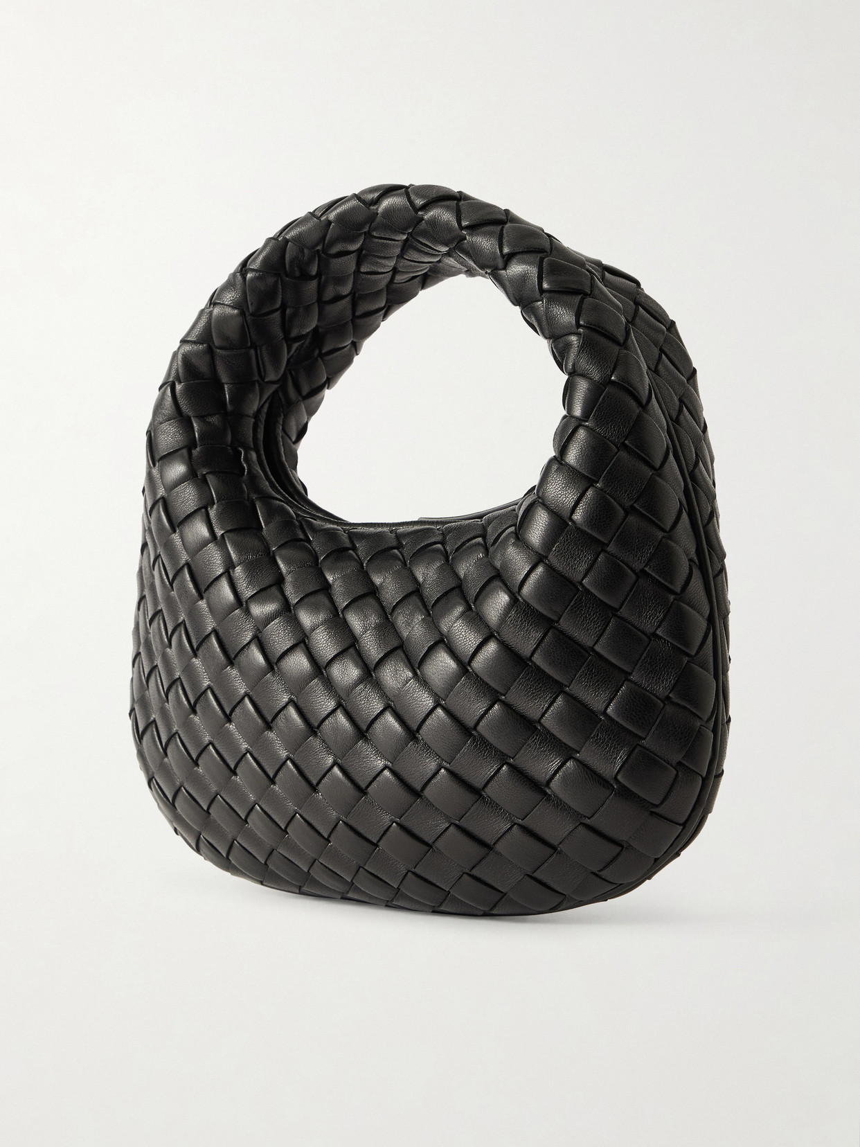 Intrecciato Leather Tote - Black