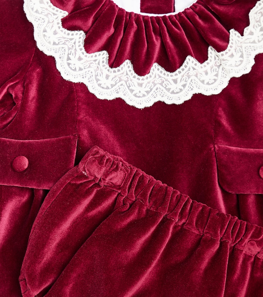 Daroca velvet dress and bloomers set