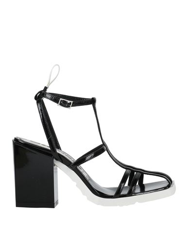 Woman Sandals Black Size 10 Leather