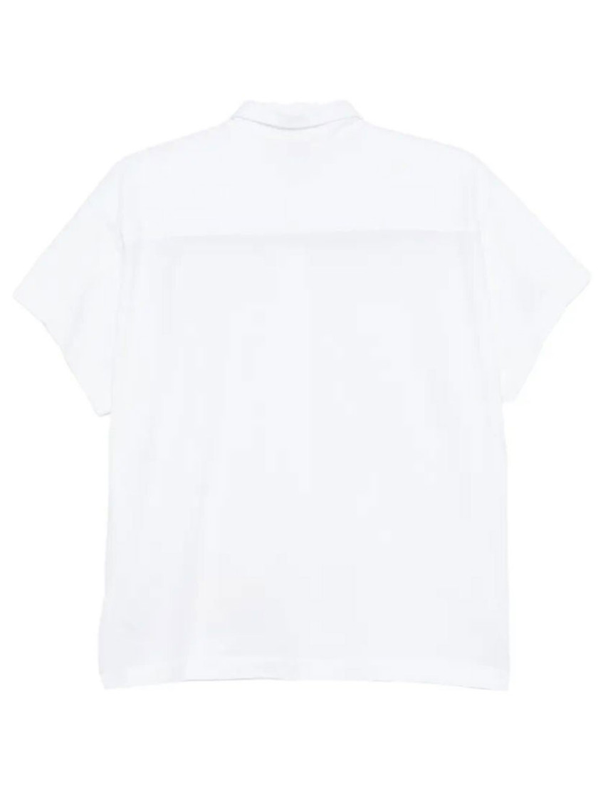 White Shirt Collar Cotton Polo