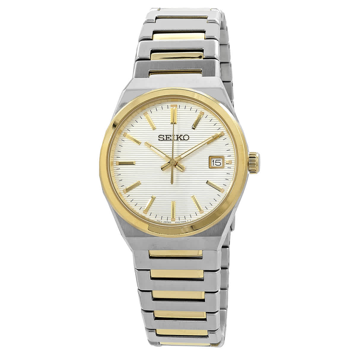 Classic Quartz White Dial Two-Tone Mens Watch SUR558P1