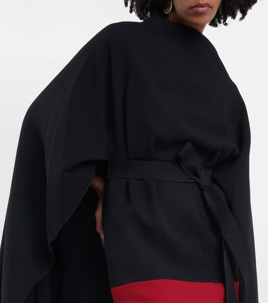 Roksanda Cape-detail crêpe midi dress