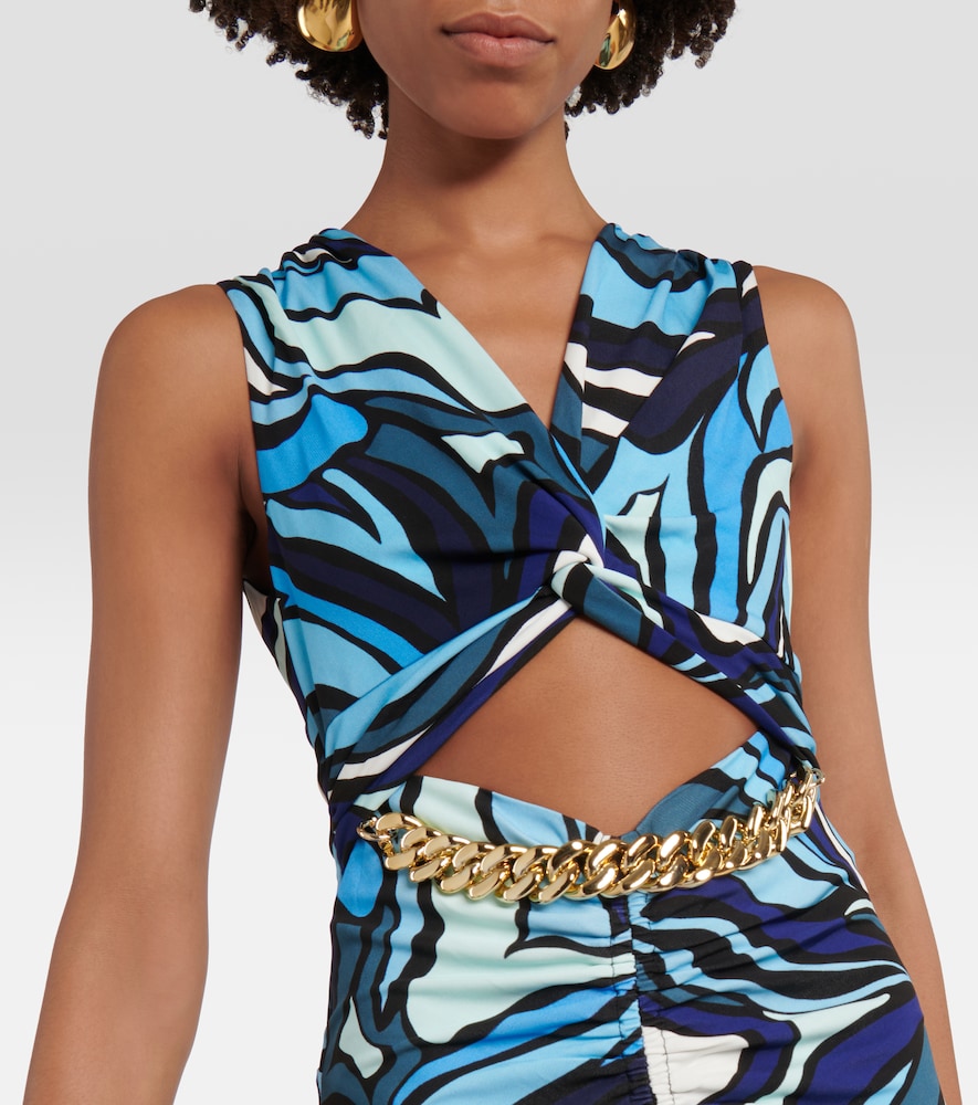 Rebecca Vallance Mira printed cutout midi dress