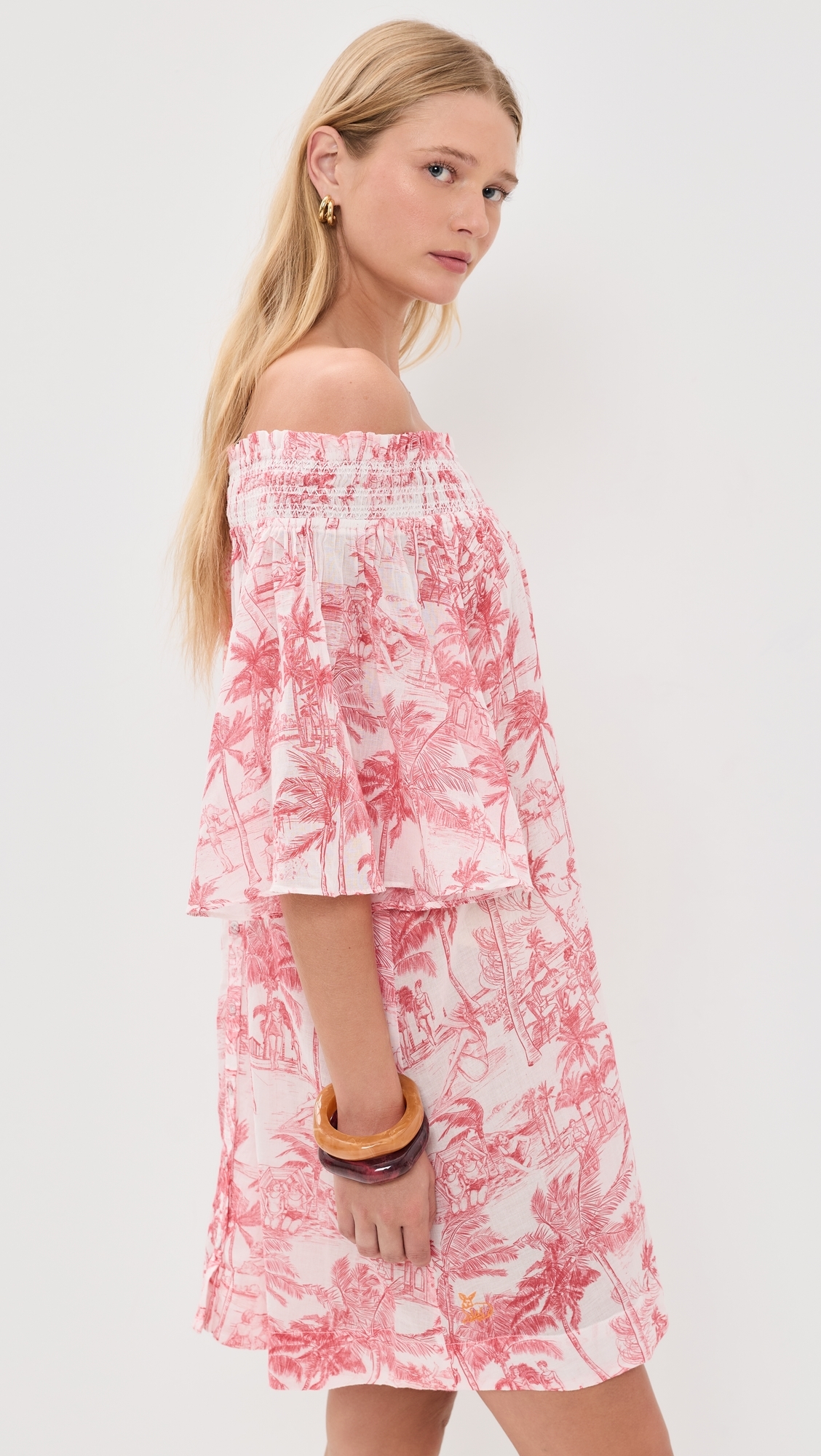 Flagler Mini Dress Palm Beach Vermilion One Size