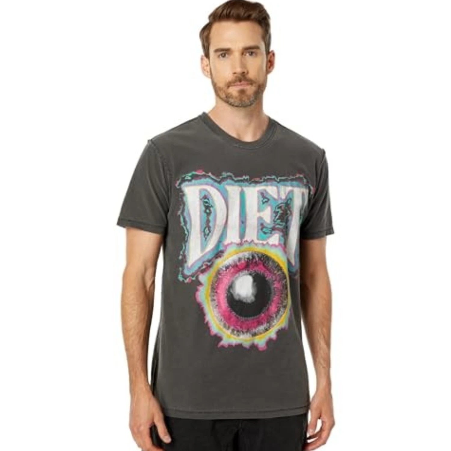 Eyeball T-Shirt Men's Vintage Black Graphic Print FROG276