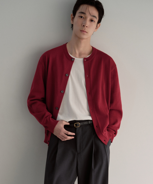 Washable Supima Cotton Round Neck Cardigan
