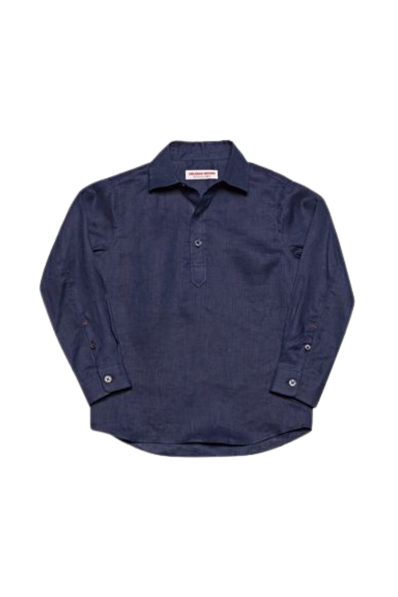 Linen Shirt — Navy