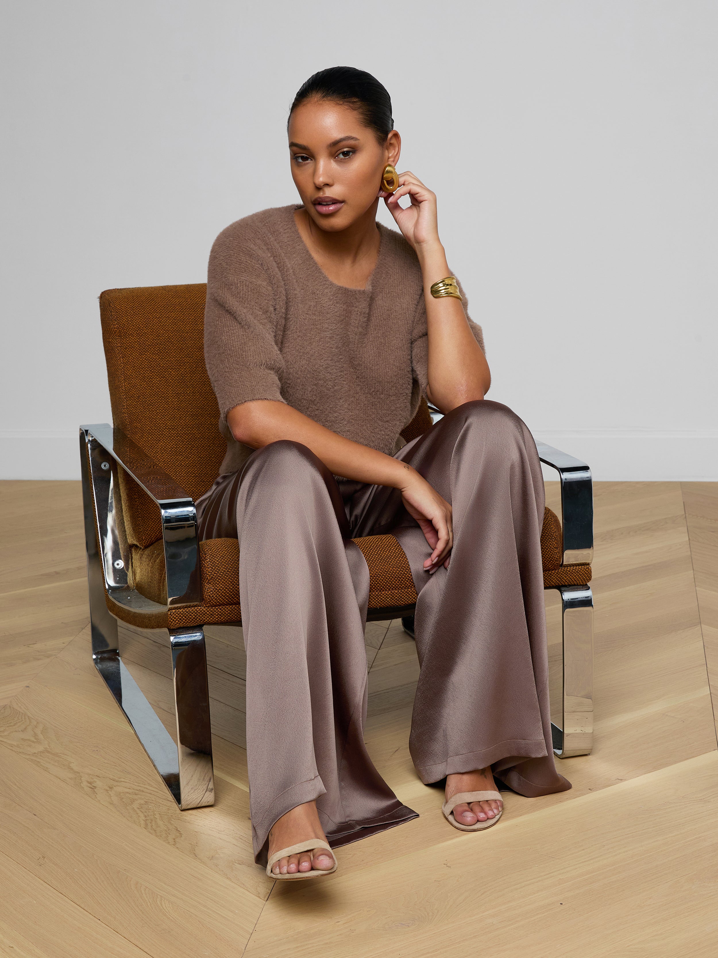 Guinevere Cropped Pullover In Cardamom