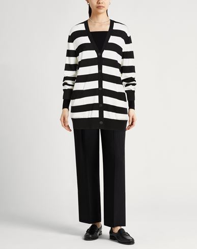 Woman Cardigan Black Size L Virgin Wool