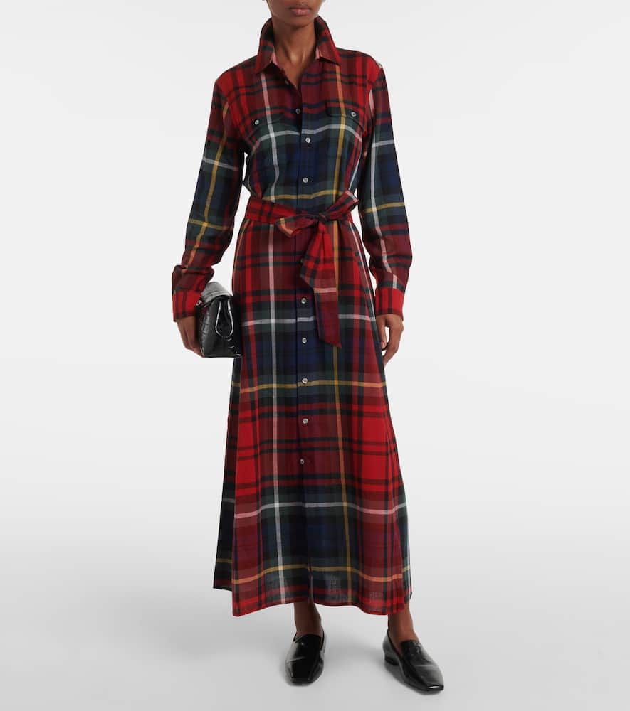 Polo Ralph Lauren Checked cotton-blend shirt dress