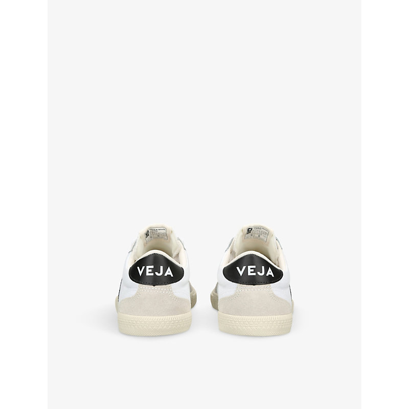 Womens White/blk Women's Volley Logo-embroidered Canvas Low-top Trainers
