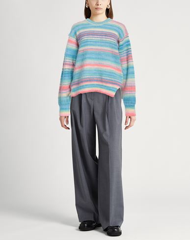 Roberto Collina Woman Sweater Azure Size L Mohair wool, Nylon, Alpaca wool, Wool