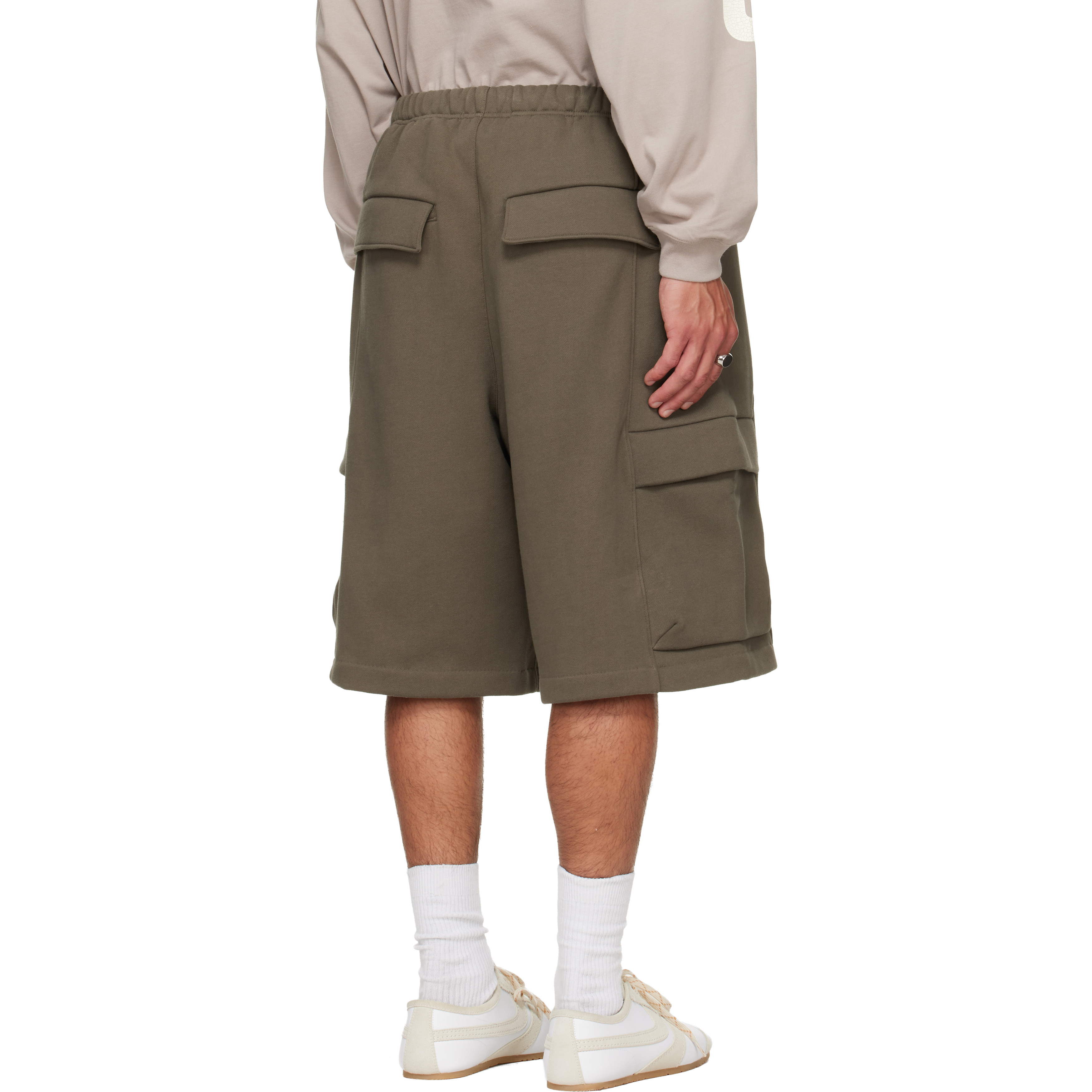Khaki Cargo Basketball Shorts