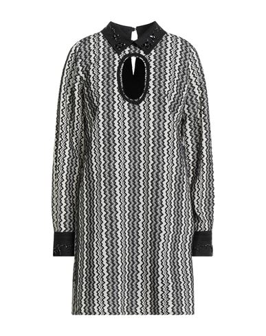 Woman Mini dress Black Size L Cotton, Polyester