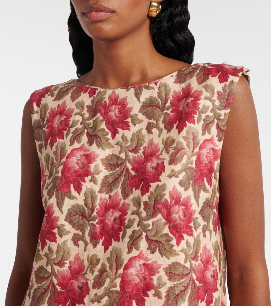 Rosalie floral linen shift dress
