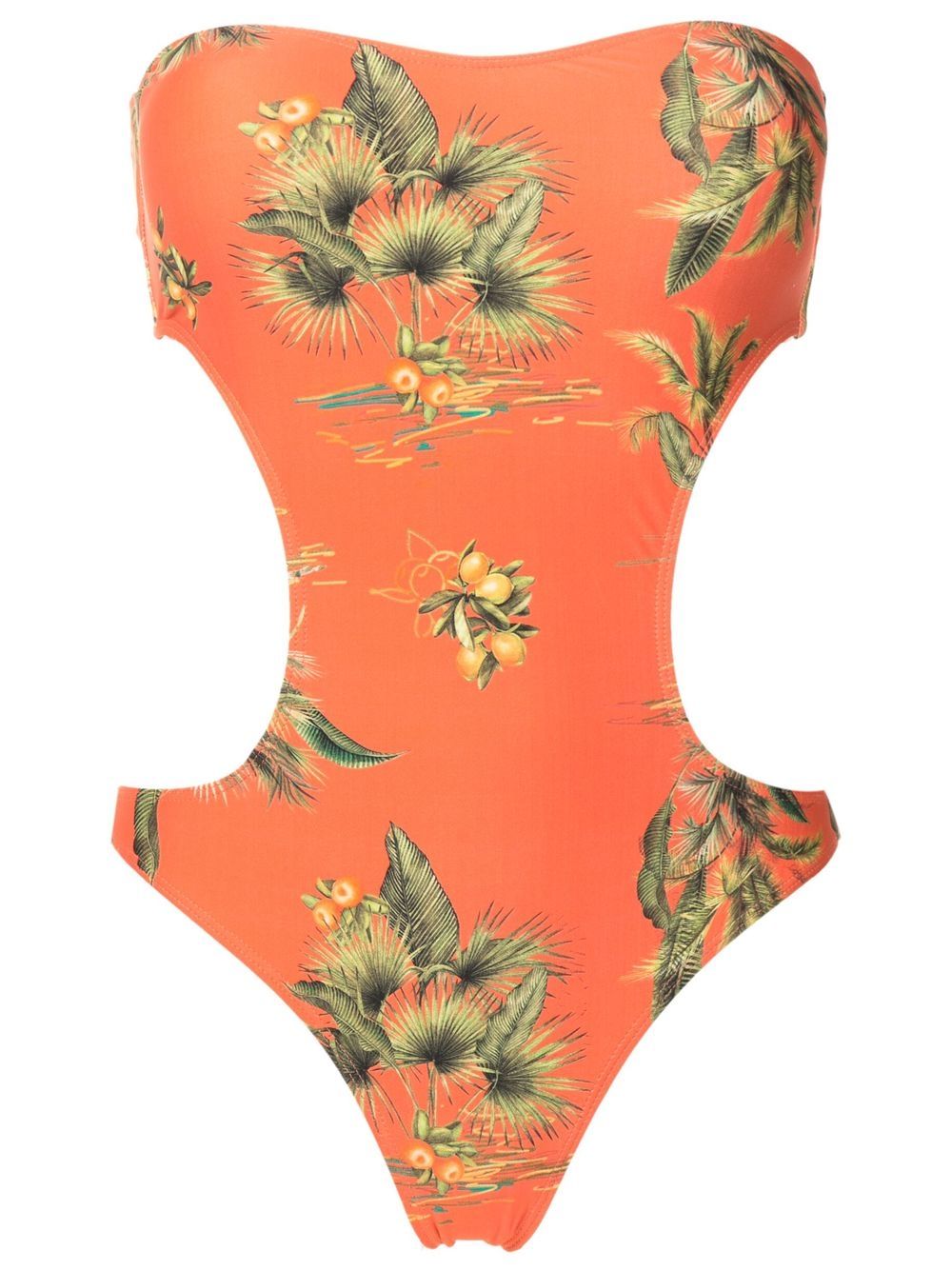 Taylor floral-print swimsuit - Orange