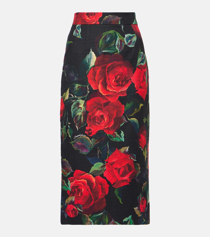 Floral pencil skirt