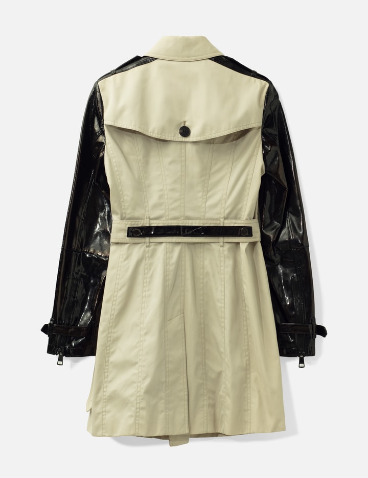 Patent Leather Sleeve Trench Coat