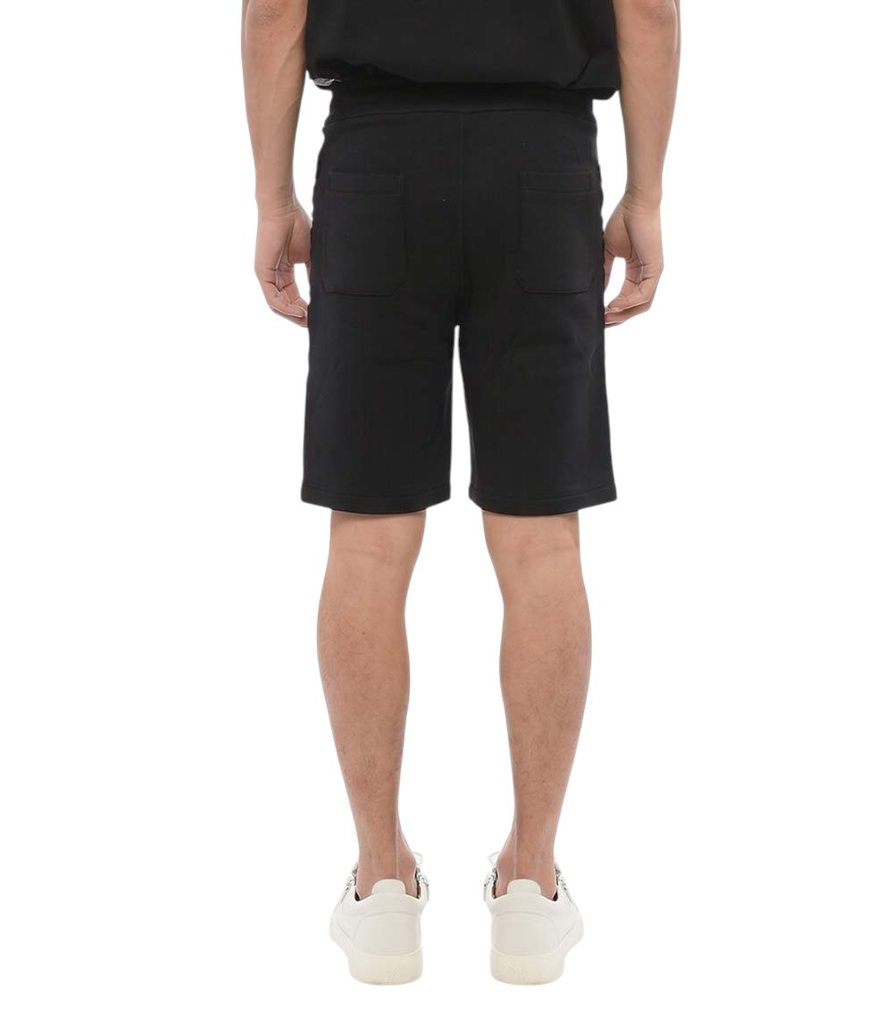 Black Solid Regular Shorts