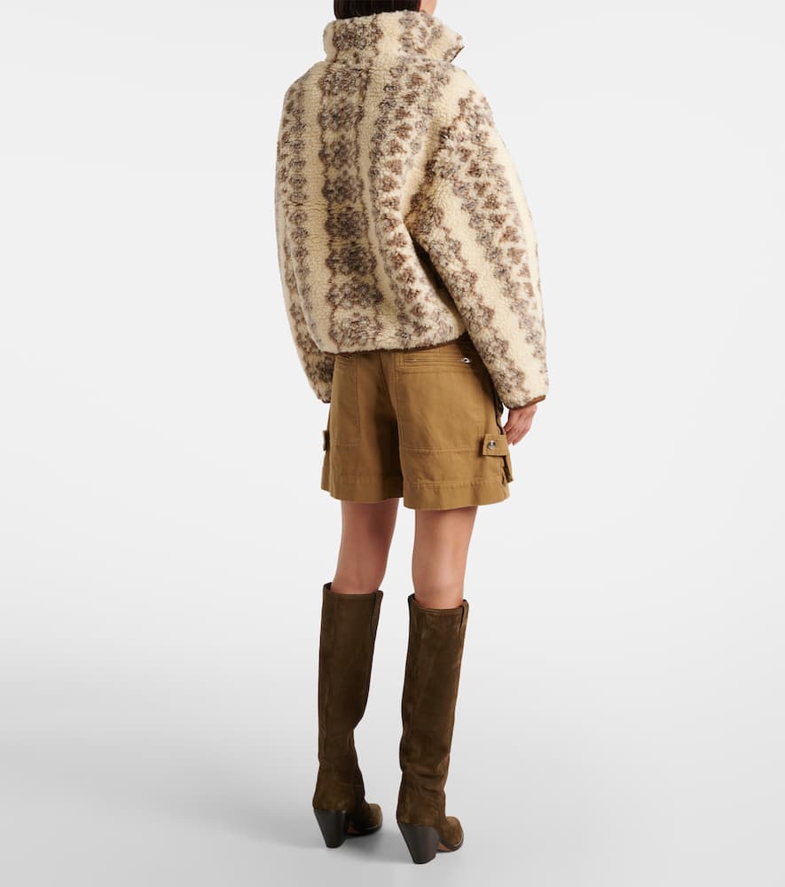 Marant Etoile Marie printed teddy half-zip sweater