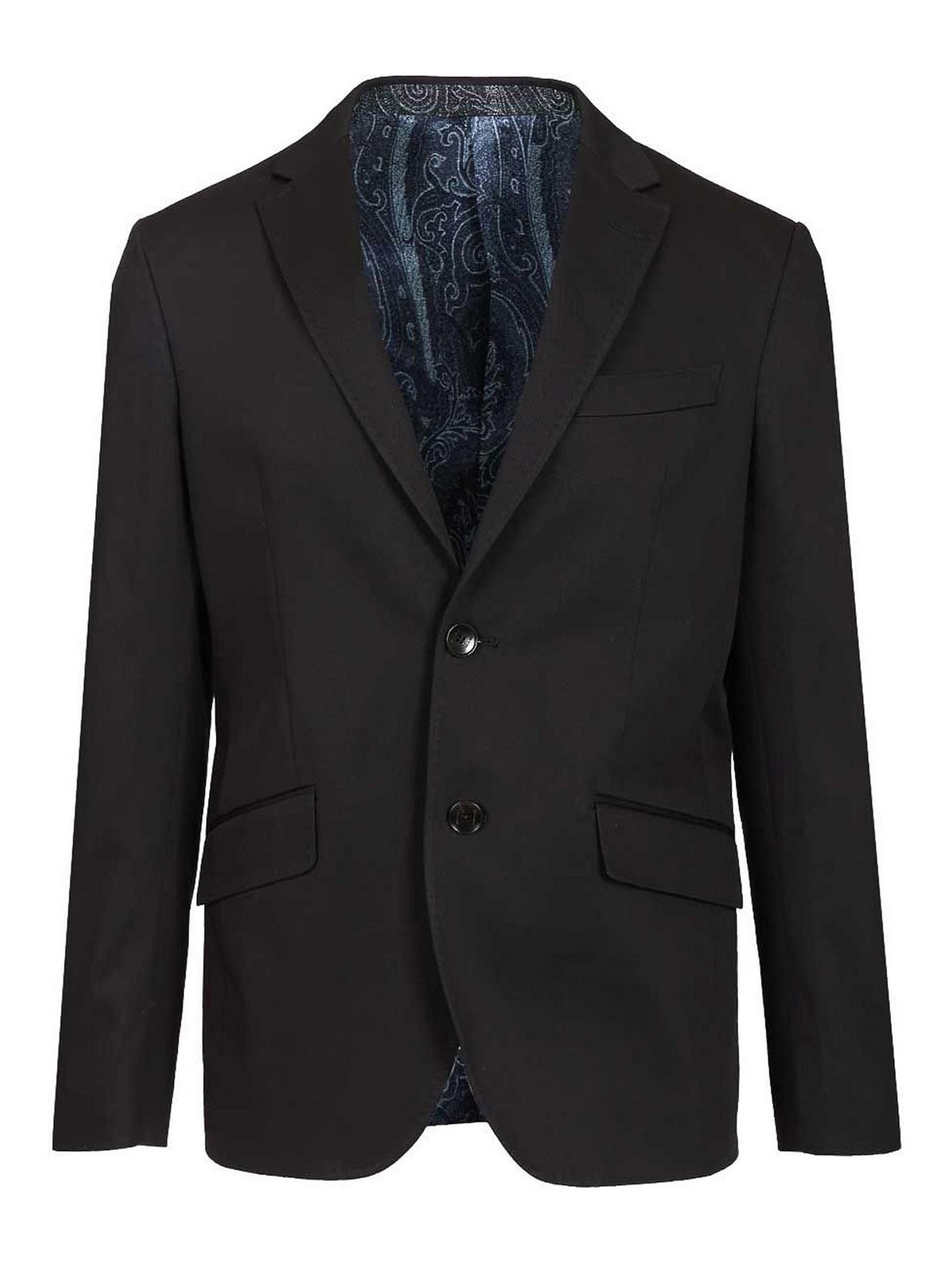 Etro - suit notch lapel flap pockets nylon silk