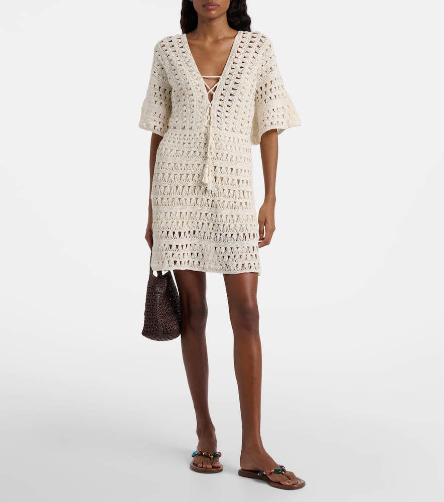 Crochet cotton minidress