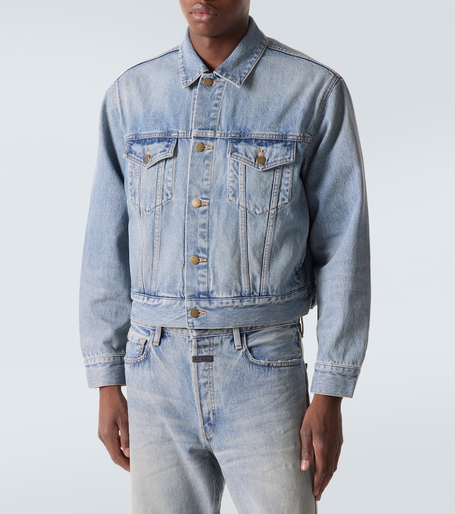 Trucker cropped denim jacket