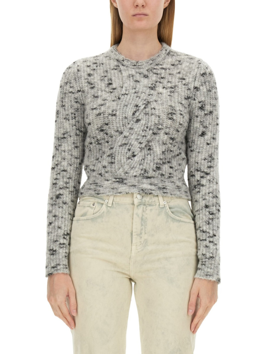 Moschino - cropped cable knit top