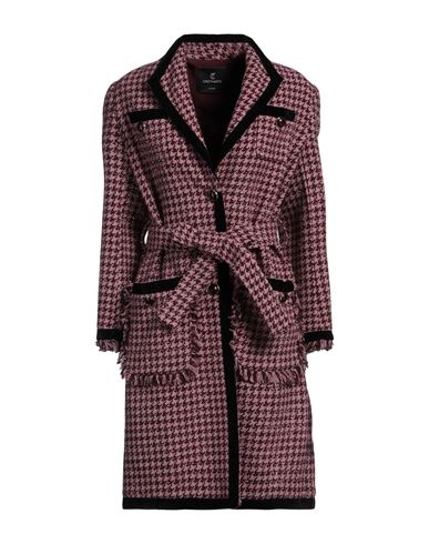 Woman Coat Burgundy Size 10 Polyester, Wool