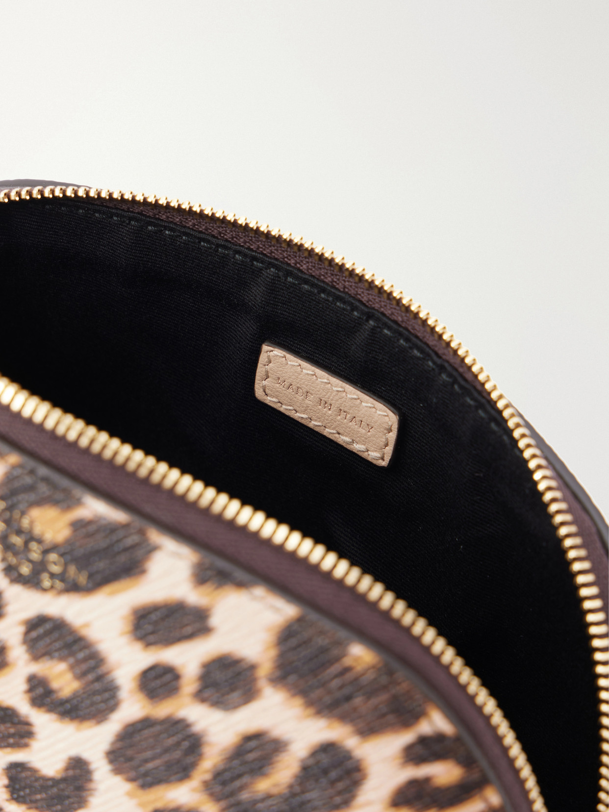 Panama Leopard-print Leather Cosmetics Case - Animal Print