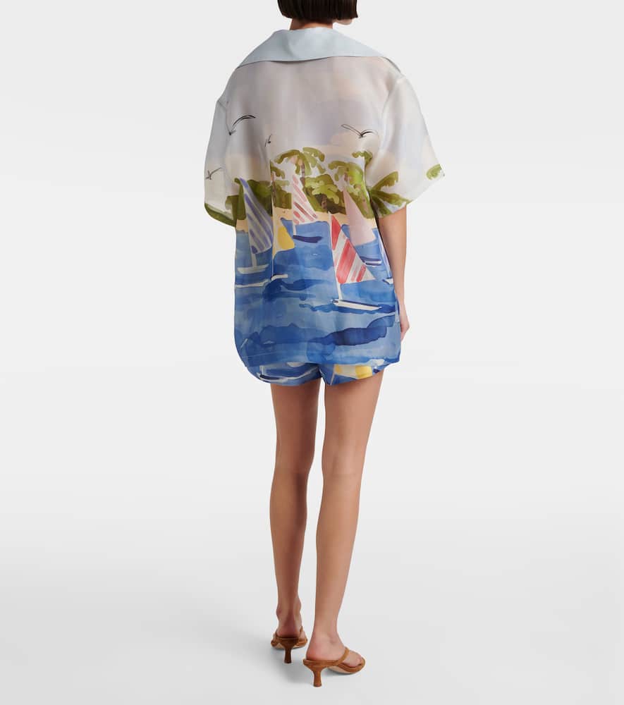 Josie printed silk shorts