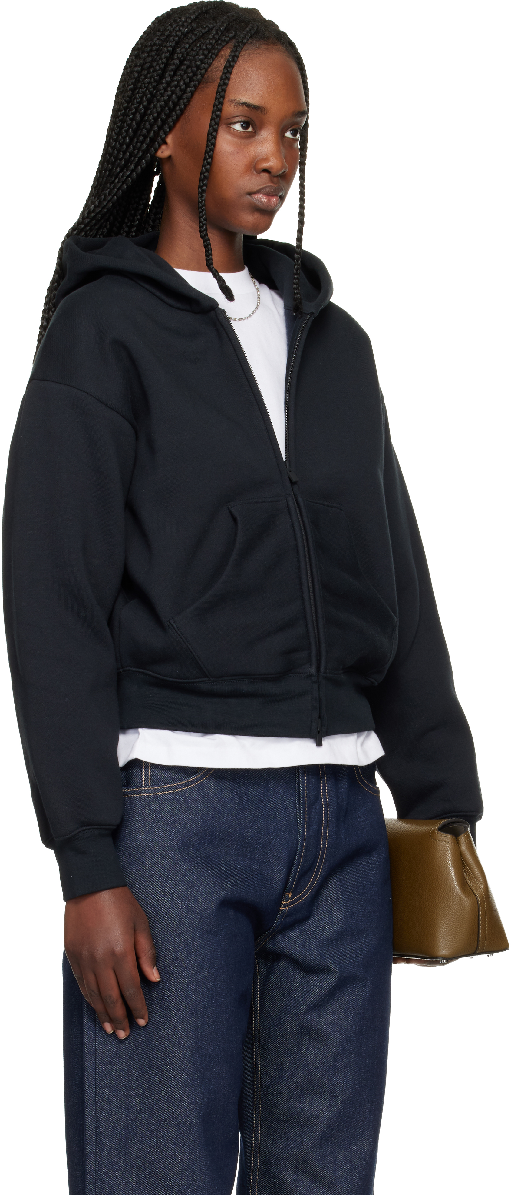 Black Classic Full Zip Hoodie