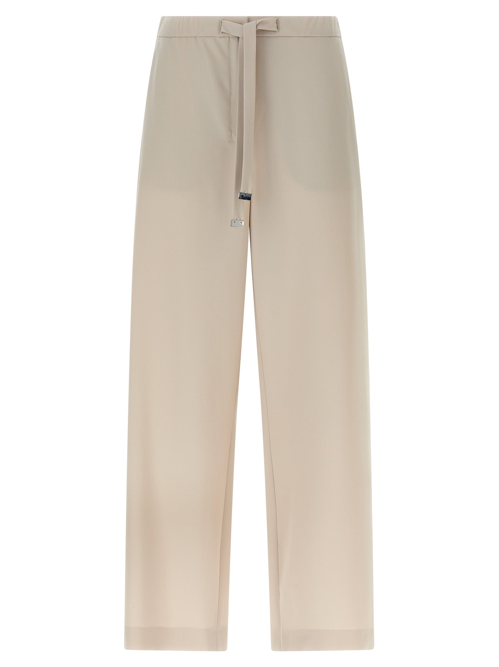 Virgin Wool Trousers — Beige