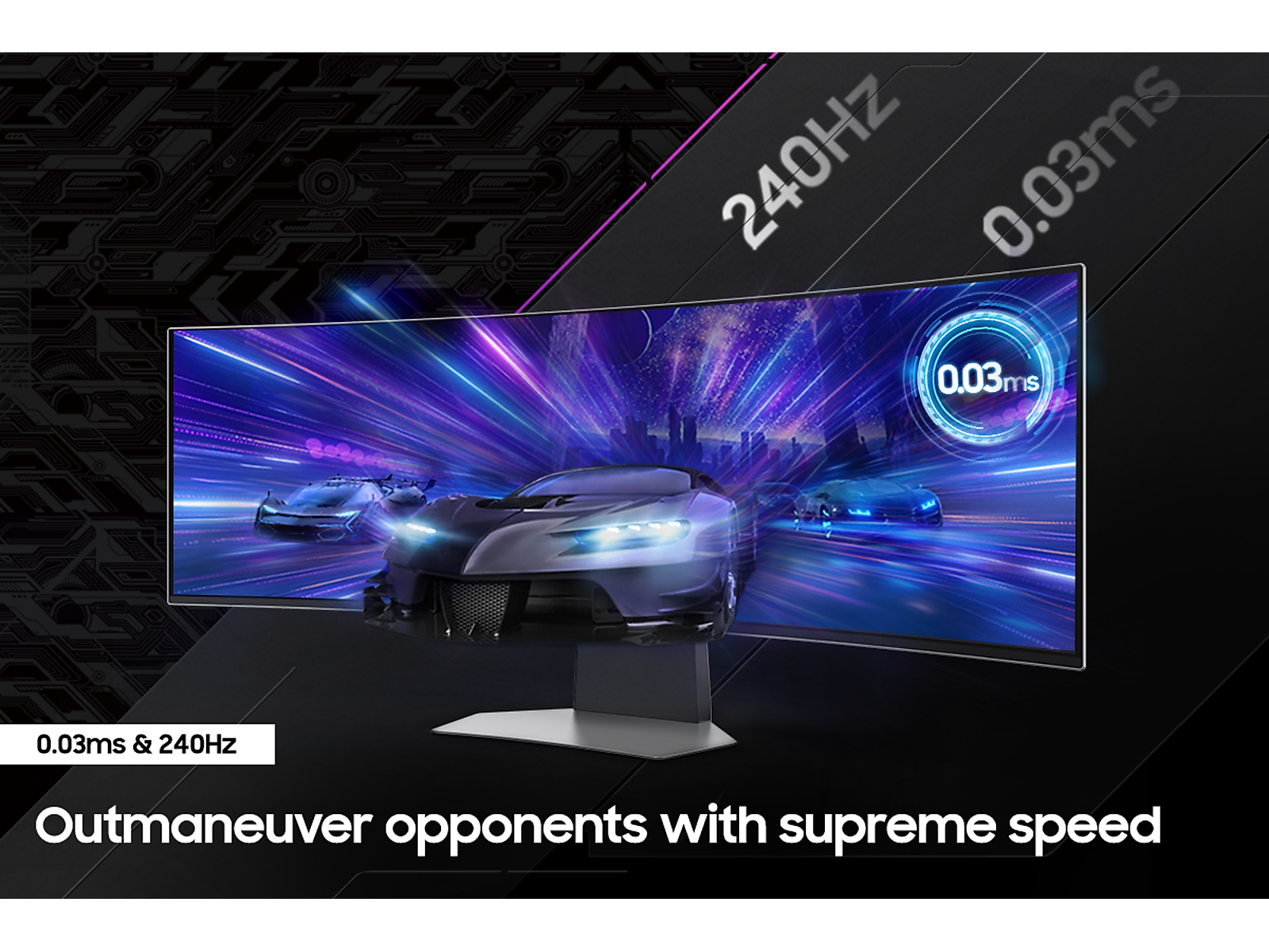 49" Odyssey OLED G9 in silver (G95SC) DQHD 240Hz 0.03ms G-Sync Compatible Curved Smart Gaming Monitor(LS49CG954SNXZA)