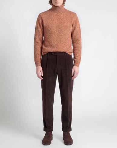 Man Turtleneck Rust Size L Virgin Wool